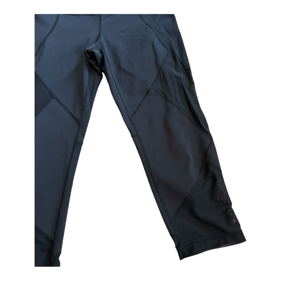 Athleta Mesh Sonar Cropped Active Workout Black Leggings Size Small athletic - Picture 3 of 12